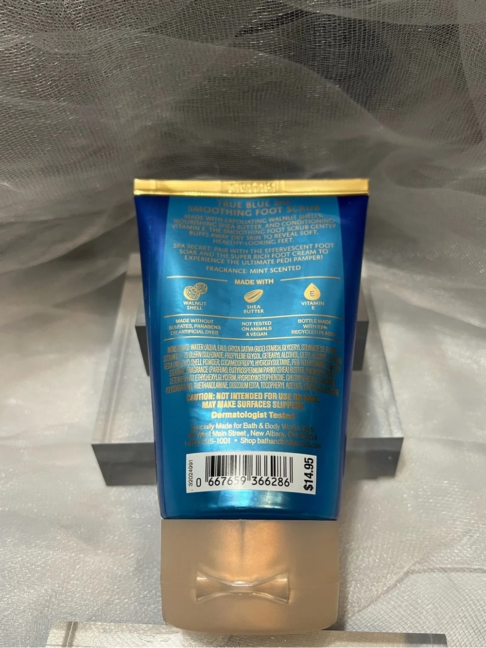 Set of 3 Bath & Body Works True Blue Super Rich Body Cream Foot Scrub (FL1088)